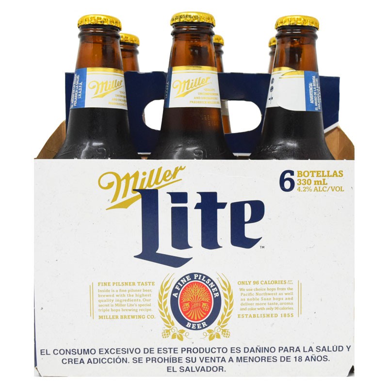 Miller Lite Six Pack - Botella Cervezas | Labsrisice