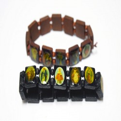 8" Wooden Religious Bracelet
