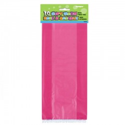 30 Hot Pink Cello Bags (M)