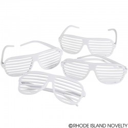 White Slotted Novelty Eyewear