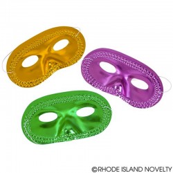 6.75" Mardi Gras Half Mask