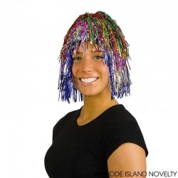 14" Multi color Tinsel Wig